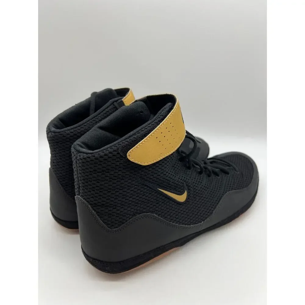 Nike Inflict 3 Wrestling Boxing Shoes Black Gold 325256-004 Men's Size 14